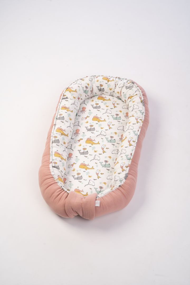 Babynest Meerestiere rosa